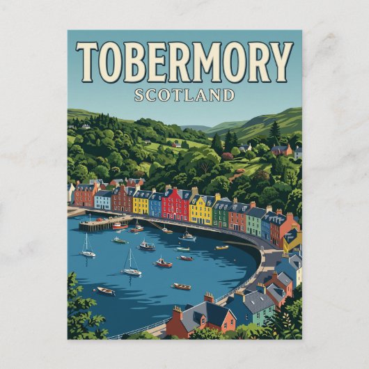 Carte Postale Tobermory Écosse (Devant)
