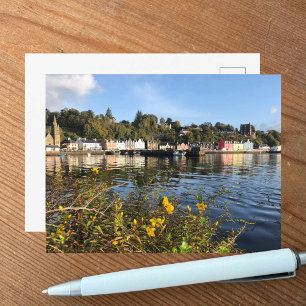 Carte Postale Tobermory, Île de Mull, Ecosse avec Fleurs