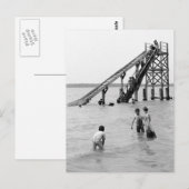 Carte Postale Toboggan aquatique, île Bois Blanc, MI 1903 (Devant / Derrière)