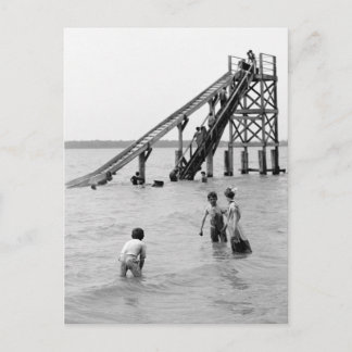 Carte Postale Toboggan aquatique, île Bois Blanc, MI 1903