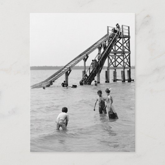 Carte Postale Toboggan aquatique, île Bois Blanc, MI 1903 (Devant)