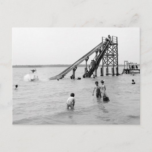 Carte Postale Toboggan aquatique, île Bois Blanc, MI 1903 (Devant)