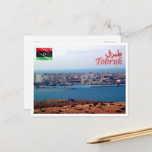 Carte Postale Tobrouk - Libye - Panorama - (Devant/Arrière en situation)