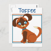 Carte postale Toffee Toon Pup (Devant / Derrière)