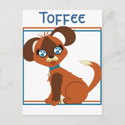 Carte postale Toffee Toon Pup (Devant)