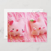 Carte Postale Tofu Bunny Plushie Edition (Devant / Derrière)