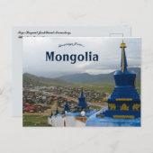 Carte Postale Togs Boyant Javklhant Monastère Uliastai Mongolie (Devant / Derrière)