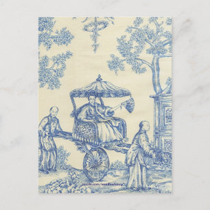 Carte Postale Toile bleue chinoise