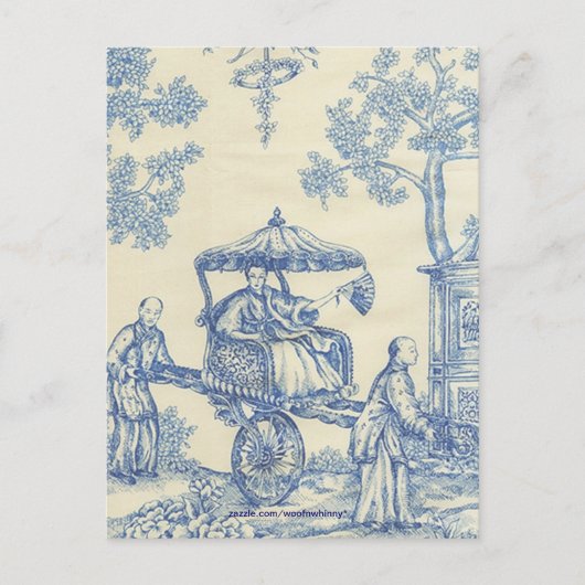 Carte Postale Toile bleue chinoise (Devant)