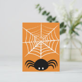 Carte Postale Toile d'araignée Halloween (Debout devant)