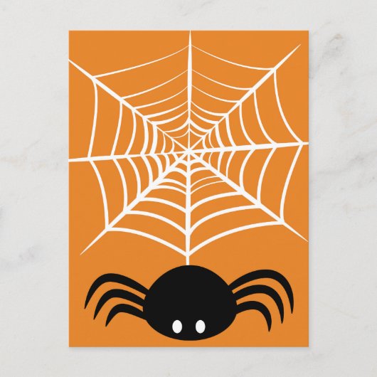 Carte Postale Toile d'araignée Halloween (Devant)