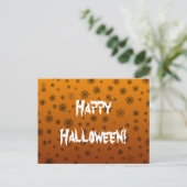 Carte Postale Toile d'araignée Halloween (Debout devant)