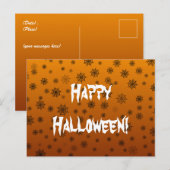 Carte Postale Toile d'araignée Halloween (Devant / Derrière)
