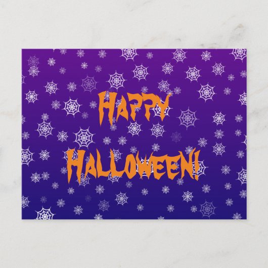 Carte Postale Toile d'araignée Halloween (Devant)