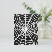 Carte Postale Toile d'araignée noire et blanche (Debout devant)