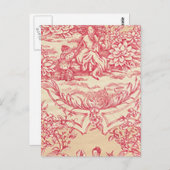 Carte Postale Toile rose (Devant / Derrière)