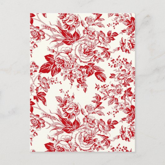 Carte Postale Toile Roses (Devant)