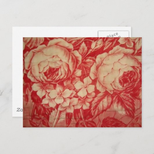 Carte Postale Toile rouge antique (Devant / Derrière)