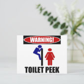 Carte Postale Toilette Peek (Debout devant)