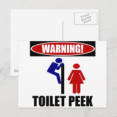 Carte Postale Toilette Peek (Devant / Derrière)