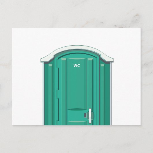 Carte Postale Toilette Portable Turquoise (Devant)