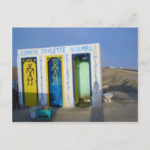 Carte Postale Toilettes côté route en Tunisie