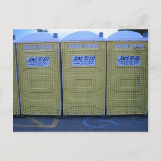 Carte postale Toilettes Portables (Devant)