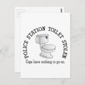 Carte Postale Toilettes volées (Devant / Derrière)