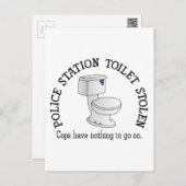 Carte Postale Toilettes volées (Devant / Derrière)