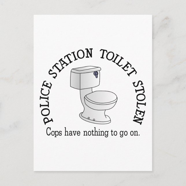 Carte Postale Toilettes volées (Devant)