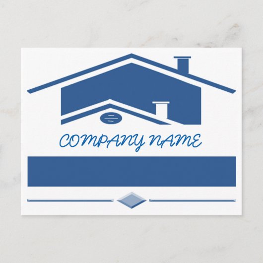 Carte Postale Toit bleu (Devant)