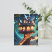 Carte Postale Toit bleu Trehouse (Debout devant)