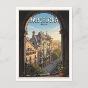 Carte Postale Toit de la Casa Batlló Barcelone Espagne Voyage