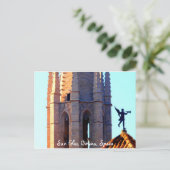 Carte Postale Toit de la cathédrale Sant Feliu, Girona, Espagne (Debout devant)