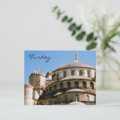 Carte Postale toit de la mosquée bleue (Debout devant)