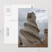 Carte Postale Toit de La Pedrera Barcelone (Devant / Derrière)
