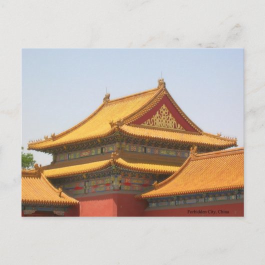 Carte Postale Toit de la ville interdite (Devant)