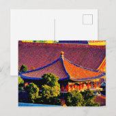 Carte Postale Toit du Pavillon Bleu | Cité Interdite (Devant / Derrière)