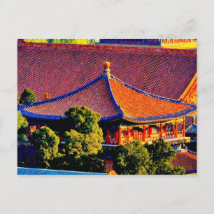 Carte Postale Toit du Pavillon Bleu Cité Interdite