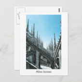 Carte Postale Toit Milan Duomo (Devant / Derrière)