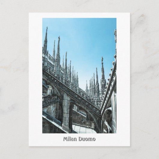 Carte Postale Toit Milan Duomo (Devant)