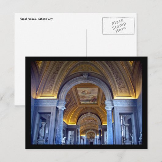 Carte Postale toit vatican (Devant / Derrière)