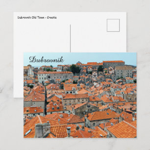 Carte Postale Toits de la vieille ville de Dubrovnik - Dalmatie,