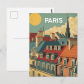 Carte Postale Toits de Paris (Devant / Derrière)