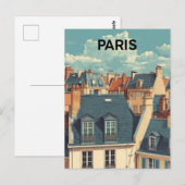 Carte Postale Toits de Paris (Devant / Derrière)