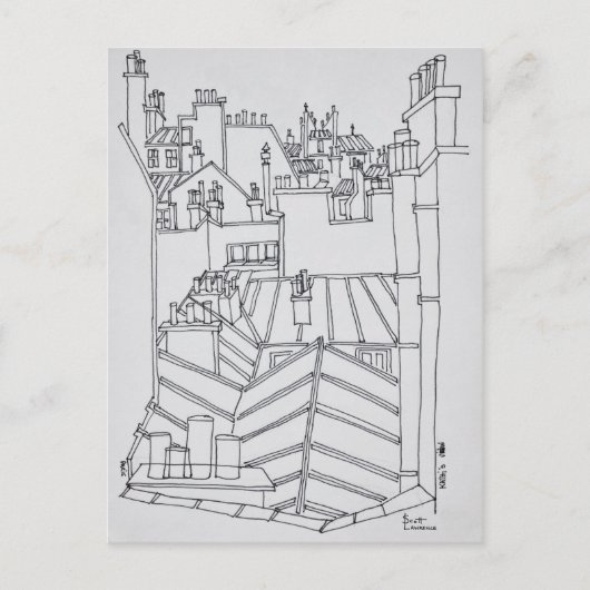 Carte Postale Toits de Paris, France (Devant)