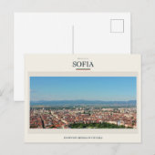 Carte Postale Toits de Sofia sous Vitosha (Devant / Derrière)