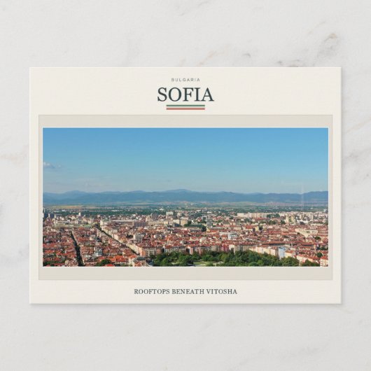 Carte Postale Toits de Sofia sous Vitosha (Devant)