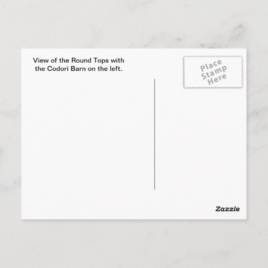 CARTE POSTALE TOITS RONDS ET BARN CODORI (Dos)