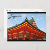 Carte Postale toiture du temple japon (Devant / Derrière)